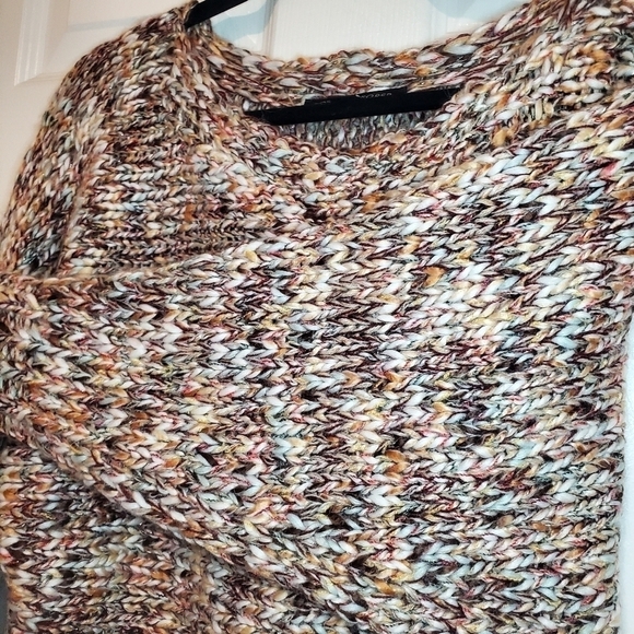 Boston Proper‎ XSmall Orange Chunky Knit Metallic Slouchy Pullover Sweat… - Picture 6 of 11